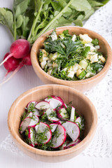 Salad with radish and dill