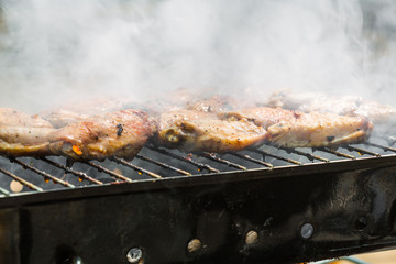 chicken cooked on the grill