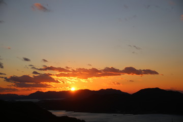 白滝山からの夕景