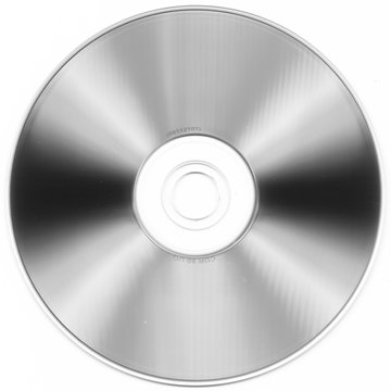 isolated CD or DVD silhouette