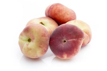 Peach on the white isolatd background.