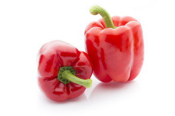 Pepper on the white isolatd background.