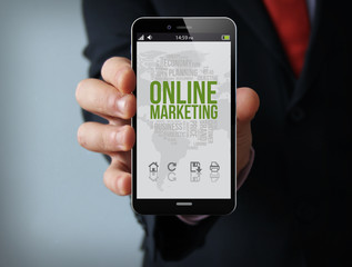 online marketing businessman smartphone