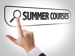 Summer Courses written in search bar on virtual screen