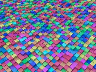 random colored cubes