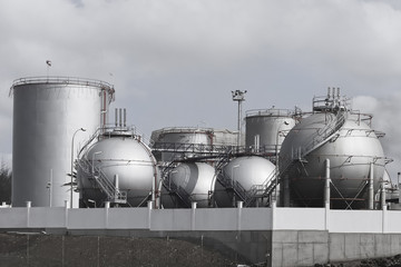 Storage tanks in Oil Depot