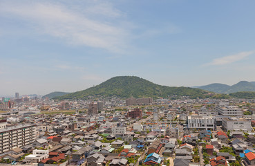 View of Marugame town, Kagawa prefecture, Japan