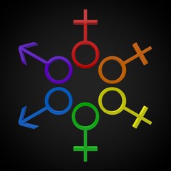 Obraz premium gender sings