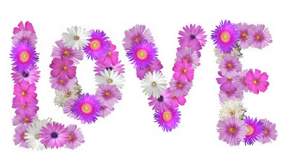 Love Spelled in Flowers