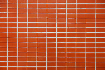 Wall and floor mosaic tiles orange color