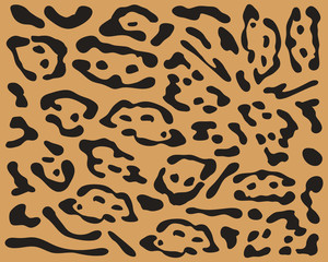 Print of skin of leopard, vector illustration