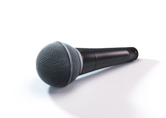 Microphone on white background