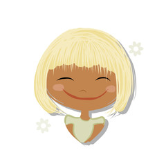 Cute girl smiling, sketch for your design