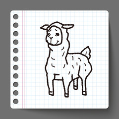 llama doodle