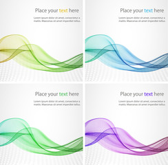 Abstract color wave design element