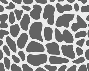 Gray seamless pattern of leather giraffe 2, vector