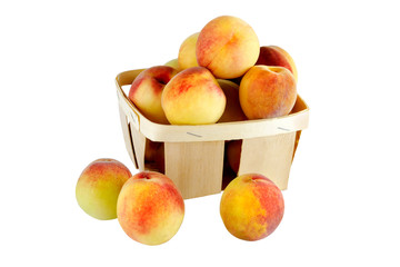 Peaches in a basket