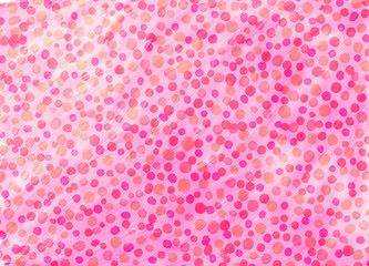 Art pink dotted backdrop.