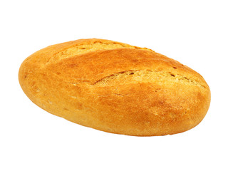 Fresh bread isolated on white background.