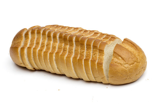 bread on the white background