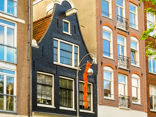Facades of houses, Amsterdam, Netherlands