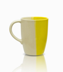 ceramic mug. Isolated on a white with clipping path