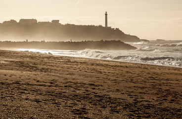 Ocean side in Anglet France