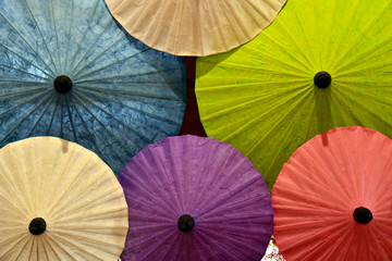 Umbrella mademulberry paper in Chiang Mai, Thailand