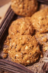 Cookies, snack mix, cereals with health benefits.