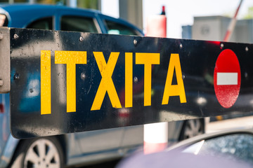 Exit basque sign Itxita