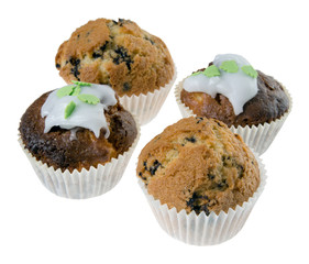 delicious muffins / delicious muffins isolated over a white background