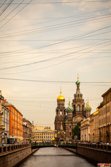Fototapeta na wymiar Savior on the Spilled Blood in Saint Petersburg