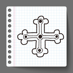 royal cross doodle