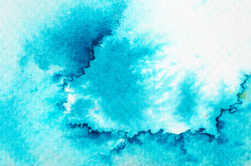 watercolor blue  painted background