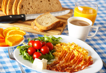 Breakfast with Bacon and Eggs