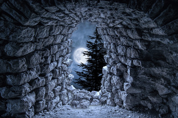 Gothic Concept with fullmoon