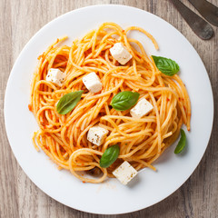 Spaghetti with tomato sauce