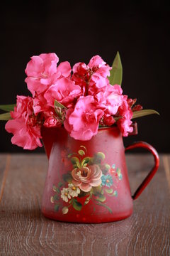 Flowers in jug - table decoration