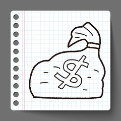 money bag doodle