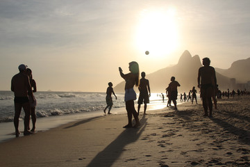 Ipanema Beach Rio de Janeiro Brazil Sunset