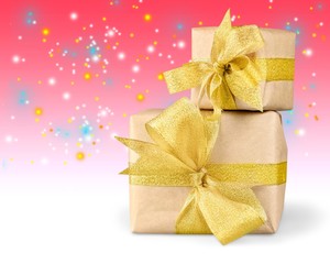 Gift, Christmas, Gold.