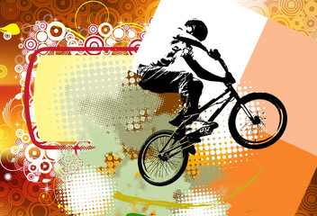 Naklejka na ściany i meble BMX rider. Sport illustration
