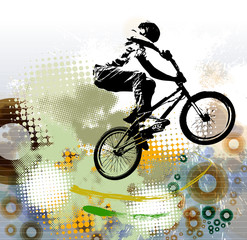 Plakat BMX rider. Sport illustration