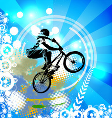 Fototapeta na wymiar BMX rider. Sport illustration