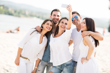 Young people on the beach