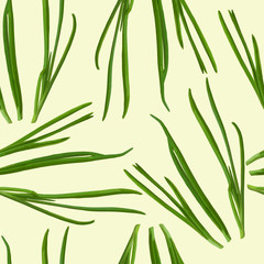 Seamless pattern with green onions