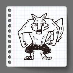 Werewolf doodle