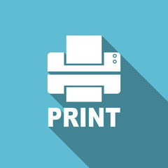 printer flat icon print sign
