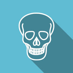 skull flat icon death sign