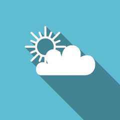 cloud flat icon waether forecast sign